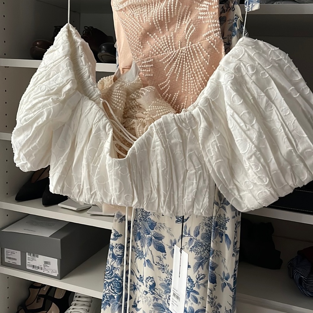 Acler ivory Bastia bodice AU6/ US2 off shoulder